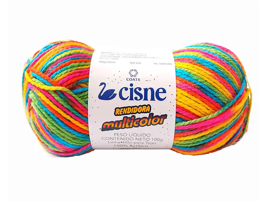 LANA CISNE RENDIDORA MULTICOLOR 5 OV X 100GRS