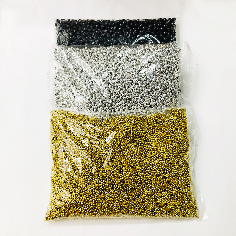 PERLAS METAL DORADO, PLATEADO, NEGRO 4MM X 500GRS